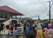 Kantor desa Baskara Bakti di demo warga terkait IUP Timah antara dusun baskara bakti dan dusun tanah merah