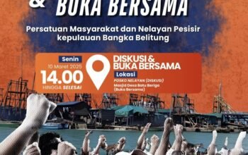 Nelayan Desa Batu Beriga Rembuk Kampung mendesak pemerintah Daerah revisi zona Tambang Desa Batu Beriga